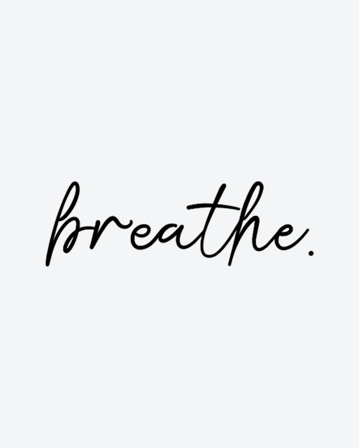 Breathe semi-permanent tattoo design by INKY – Fine Line illustration, 2 x 2 in (4x4 cm), available at inkytatt.com