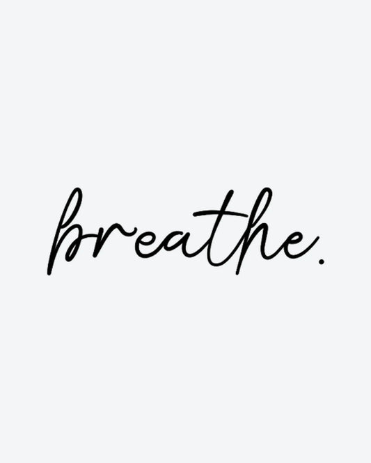 Breathe semi-permanent tattoo design by INKY – Fine Line illustration, 2 x 2 in (4x4 cm), available at inkytatt.com