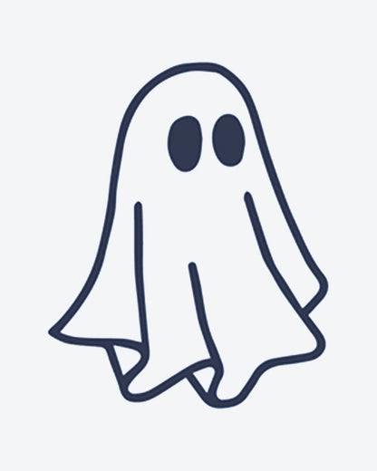 Cute Ghost semi-permanent tattoo design by INKY – Eye illustration, 0.5 x 0.5 in (1x1 cm), available at inkytatt.com