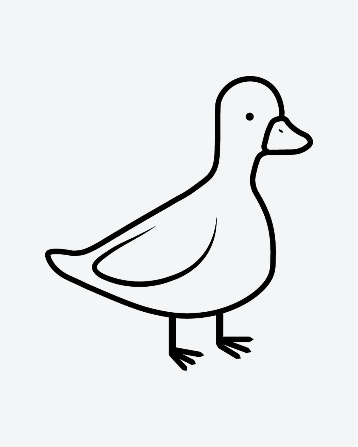 Simple Duck semi-permanent tattoo design by INKY – Eye, Lines illustration, 0.5 x 0.5 in (1x1 cm), available at inkytatt.com