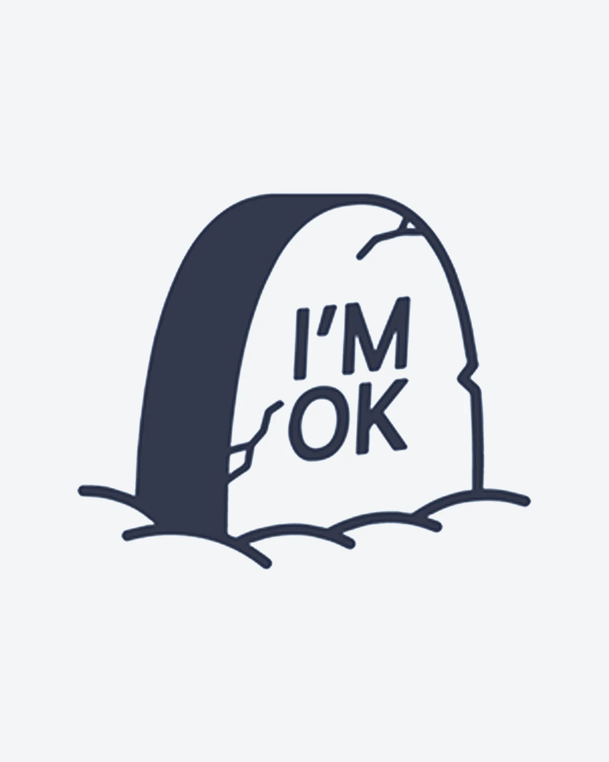 OK Grave semi-permanent tattoo design by INKY – Earth, Face illustration, 0.5 x 0.5 in (1x1 cm), available at inkytatt.com