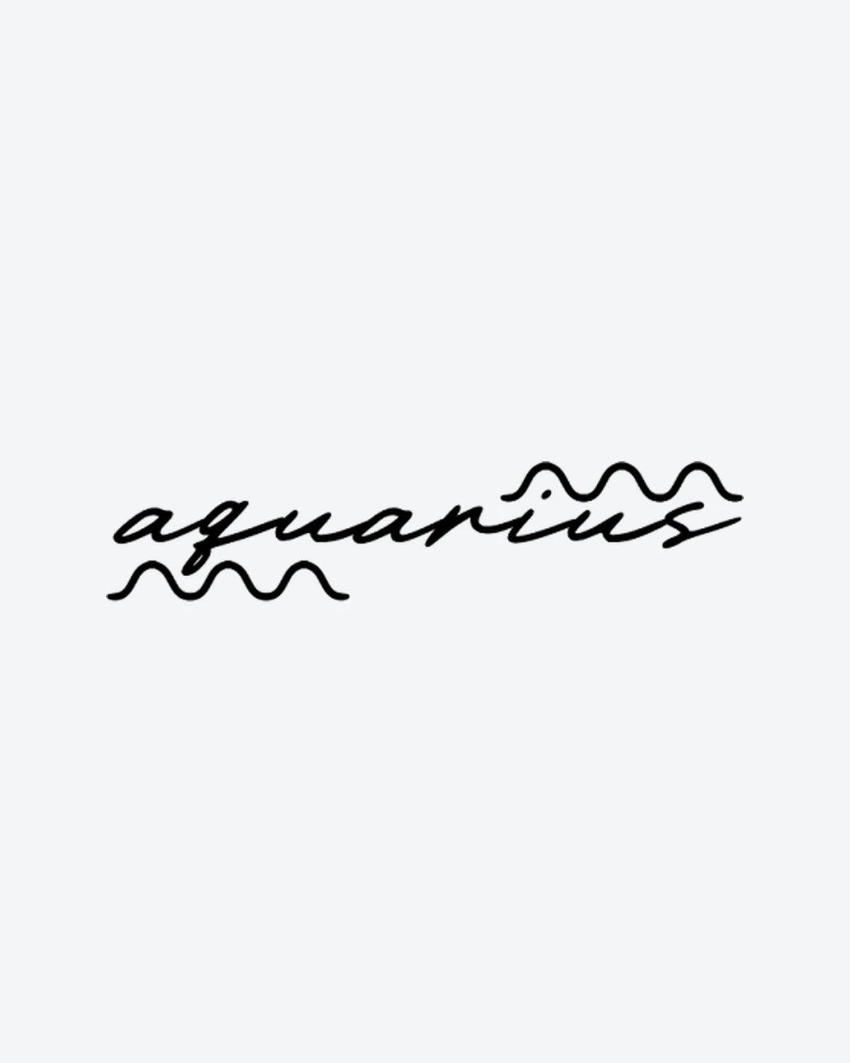 Aquarius Tat semi-permanent tattoo design by INKY – Fine Line, Lines, Aquarius, Water illustration, 2 x 2 in (4x4 cm), available at inkytatt.com