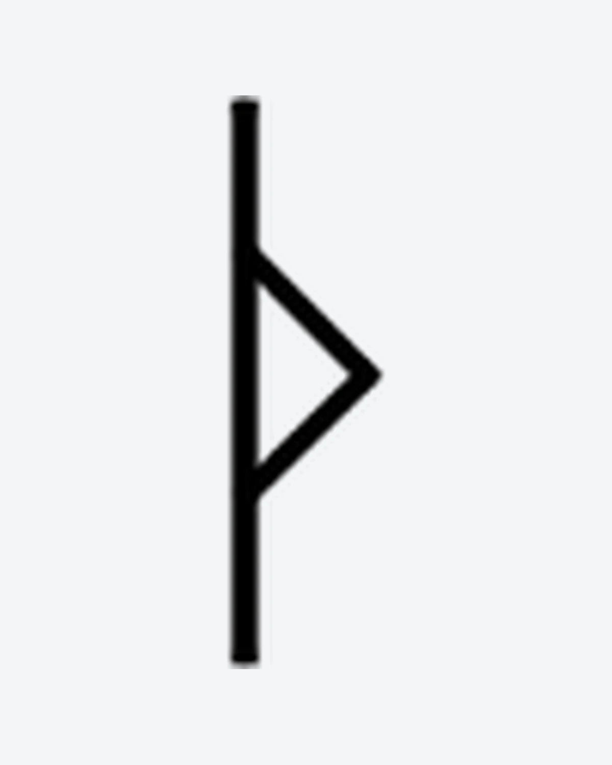 Victory Rune semi-permanent tattoo design by INKY – Geometric, Branch illustration, 0.5 x 0.5 in (1x1 cm), available at inkytatt.com