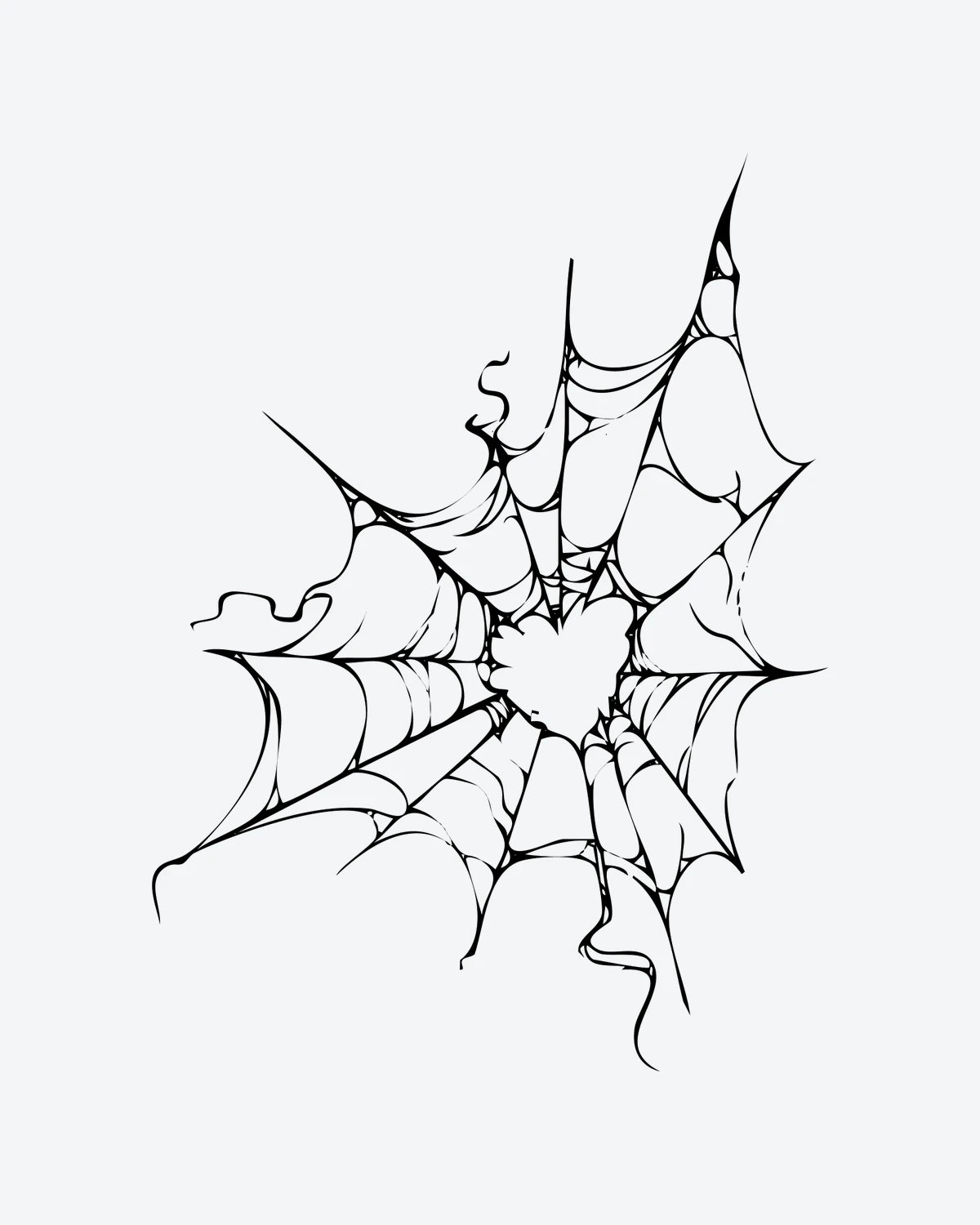 Spider Web 2 semi-permanent tattoo design by INKY – Spider, Lines, Hand illustration, 3 x 3 in (7x7 cm), available at inkytatt.com