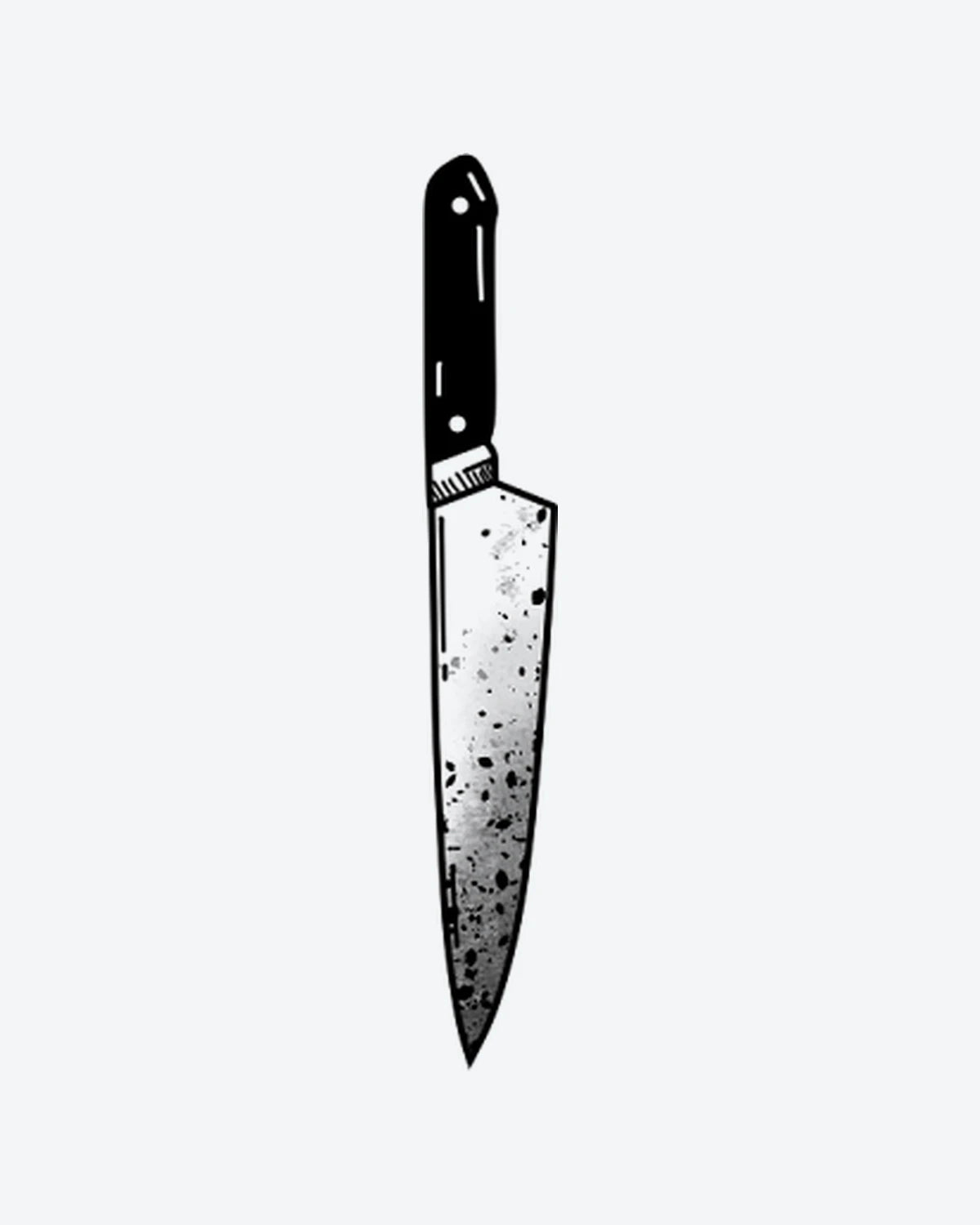 Chef's Knife semi-permanent tattoo design by INKY – Knife illustration, 2 x 4 in (6x10 cm), available at inkytatt.com