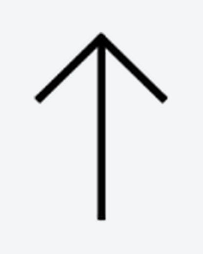 Arrow Up semi-permanent tattoo design by INKY – Arrow, Geometric, Lines illustration, 0.5 x 0.5 in (1x1 cm), available at inkytatt.com