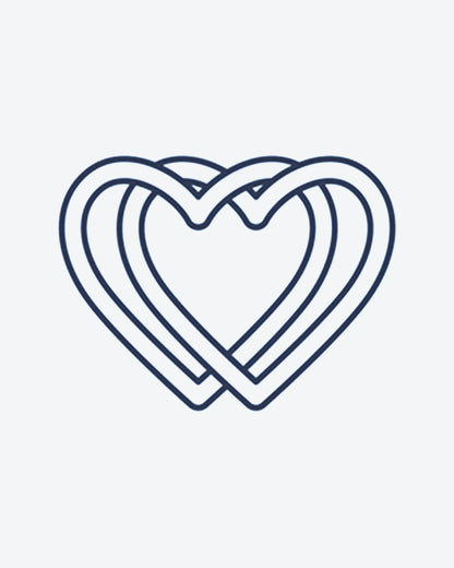Love Lines semi-permanent tattoo design by INKY – Fine Line, Heart, Geometric, Lines illustration, 0.5 x 0.5 in (1x1 cm), available at inkytatt.com