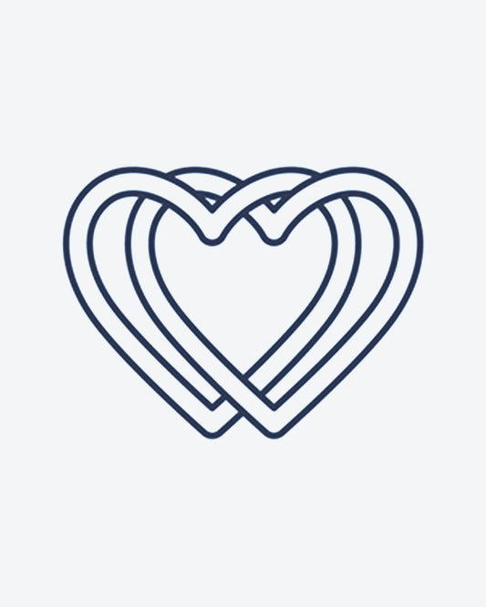 Love Lines semi-permanent tattoo design by INKY – Fine Line, Heart, Geometric, Lines illustration, 0.5 x 0.5 in (1x1 cm), available at inkytatt.com