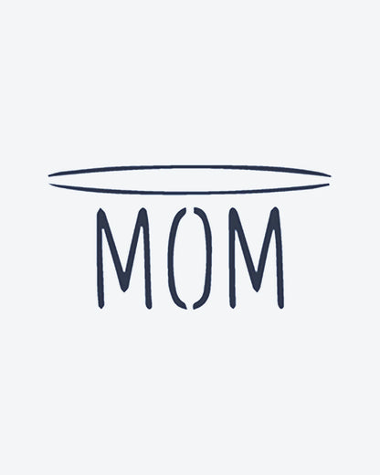Mom's Halo semi-permanent tattoo design by INKY – Fine Line, Halo, Hand illustration, 0.5 x 0.5 in (1x1 cm), available at inkytatt.com