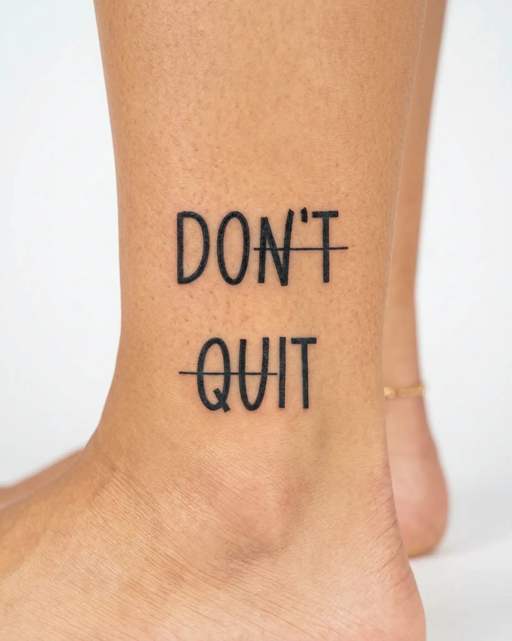 INKY Do It semi-permanent tattoo applied on a woman – 2 x 2 in (4x4 cm) design, realistic ink look, lasts 10 days