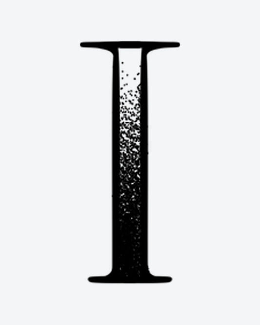 Initials 1 semi-permanent tattoo design by INKY – Dots, Dotwork illustration, 2 x 2 in (4x4 cm), available at inkytatt.com
