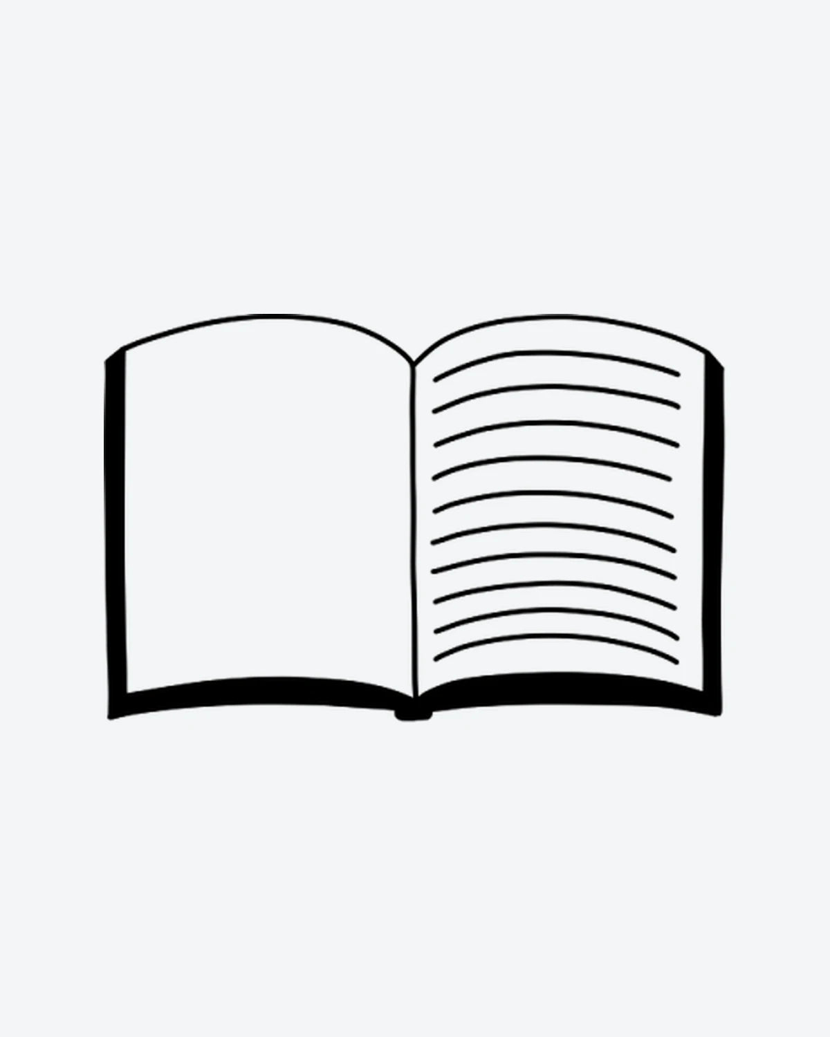 Open Book semi-permanent tattoo design by INKY – Line Art, Lines, Hand, Book illustration, 2 x 2 in (4x4 cm), available at inkytatt.com