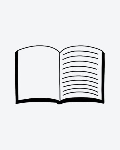 Open Book semi-permanent tattoo design by INKY – Line Art, Lines, Hand, Book illustration, 2 x 2 in (4x4 cm), available at inkytatt.com