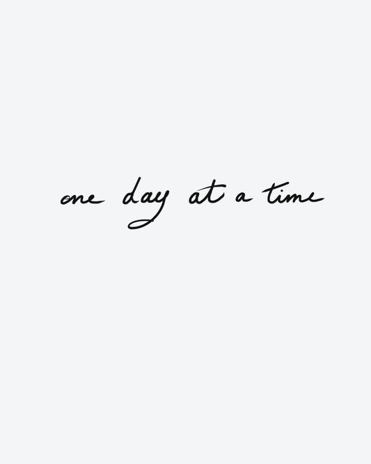 One Day semi-permanent tattoo design by INKY – Fine Line illustration, 2 x 2 in (4x4 cm), available at inkytatt.com