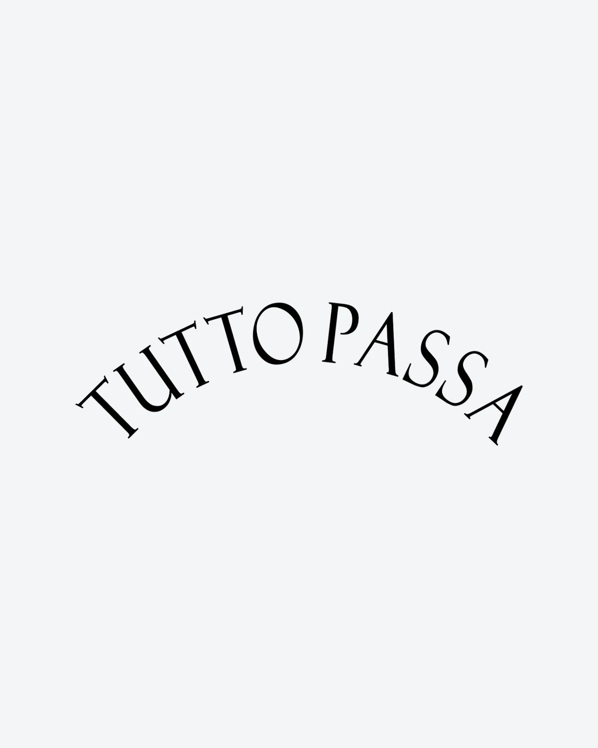 Tutto Passa semi-permanent tattoo design by INKY – Fine Line illustration, 3 x 3 in (7x7 cm), available at inkytatt.com