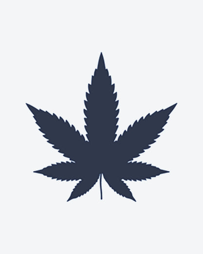 Canna Leaf semi-permanent tattoo design by INKY – Leaf, Silhouette illustration, 0.5 x 0.5 in (1x1 cm), available at inkytatt.com