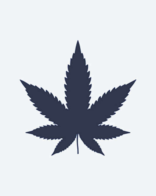 Canna Leaf semi-permanent tattoo design by INKY – Leaf, Silhouette illustration, 0.5 x 0.5 in (1x1 cm), available at inkytatt.com