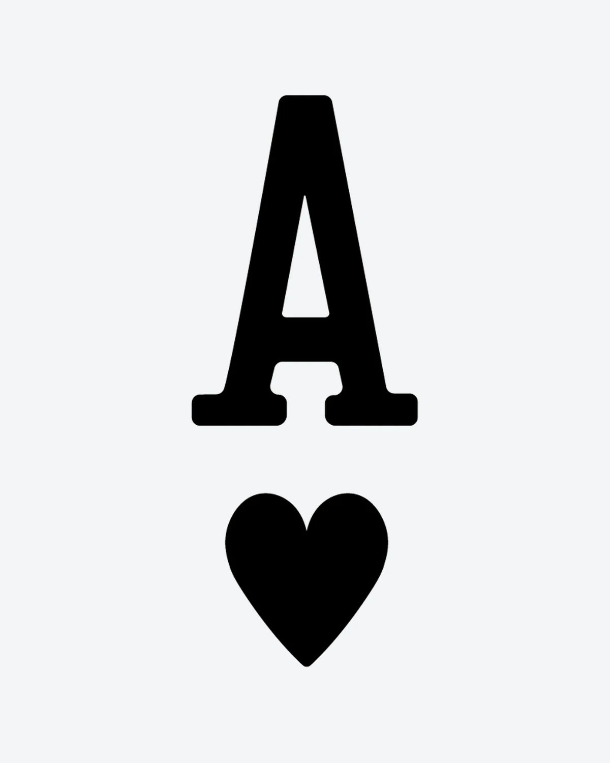 Ace of Hearts semi-permanent tattoo design by INKY – Heart illustration, 0.5 x 0.5 in (1x1 cm), available at inkytatt.com