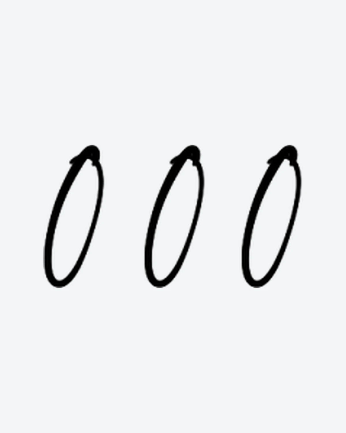 Triple 0 semi-permanent tattoo design by INKY – Hand illustration, 2 x 2 in (4x4 cm), available at inkytatt.com