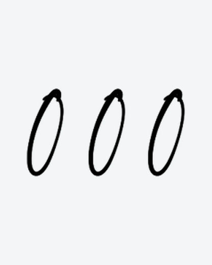 Triple 0 semi-permanent tattoo design by INKY – Hand illustration, 2 x 2 in (4x4 cm), available at inkytatt.com