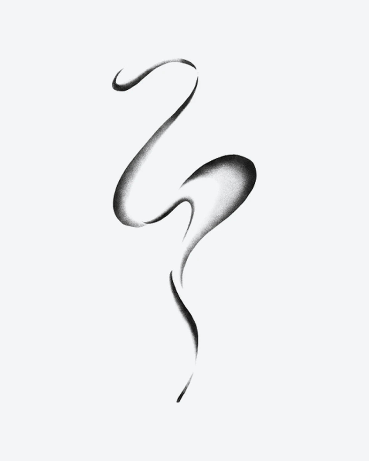 Flow Line semi-permanent tattoo design by INKY – Dotwork illustration, 4 x 7 in (10x17 cm), available at inkytatt.com