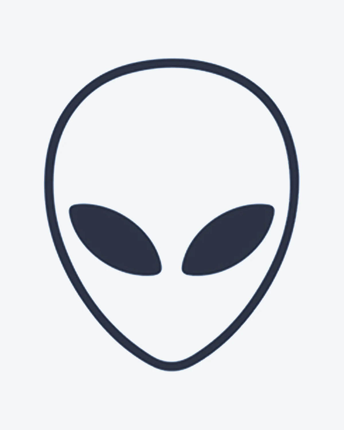 Alien Head semi-permanent tattoo design by INKY – Eye, Silhouette illustration, 0.5 x 0.5 in (1x1 cm), available at inkytatt.com