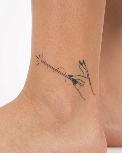 INKY Magic Hand semi-permanent tattoo applied on a woman – 2 x 2 in (4x4 cm) design, realistic ink look, lasts 10 days
