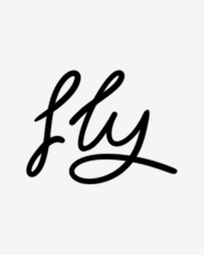 Fly Script semi-permanent tattoo design by INKY – Fly Script illustration, 2 x 2 in (4x4 cm), available at inkytatt.com