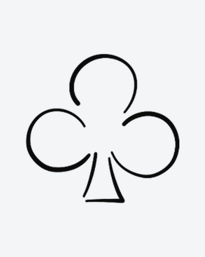 Club Symbol semi-permanent tattoo design by INKY – Fine Line, Circle, Stem illustration, 0.5 x 0.5 in (1x1 cm), available at inkytatt.com