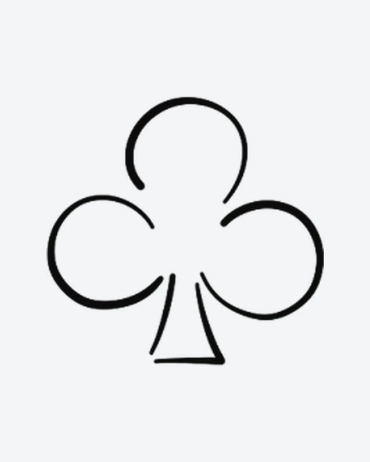 Club Symbol semi-permanent tattoo design by INKY – Fine Line, Circle, Stem illustration, 0.5 x 0.5 in (1x1 cm), available at inkytatt.com