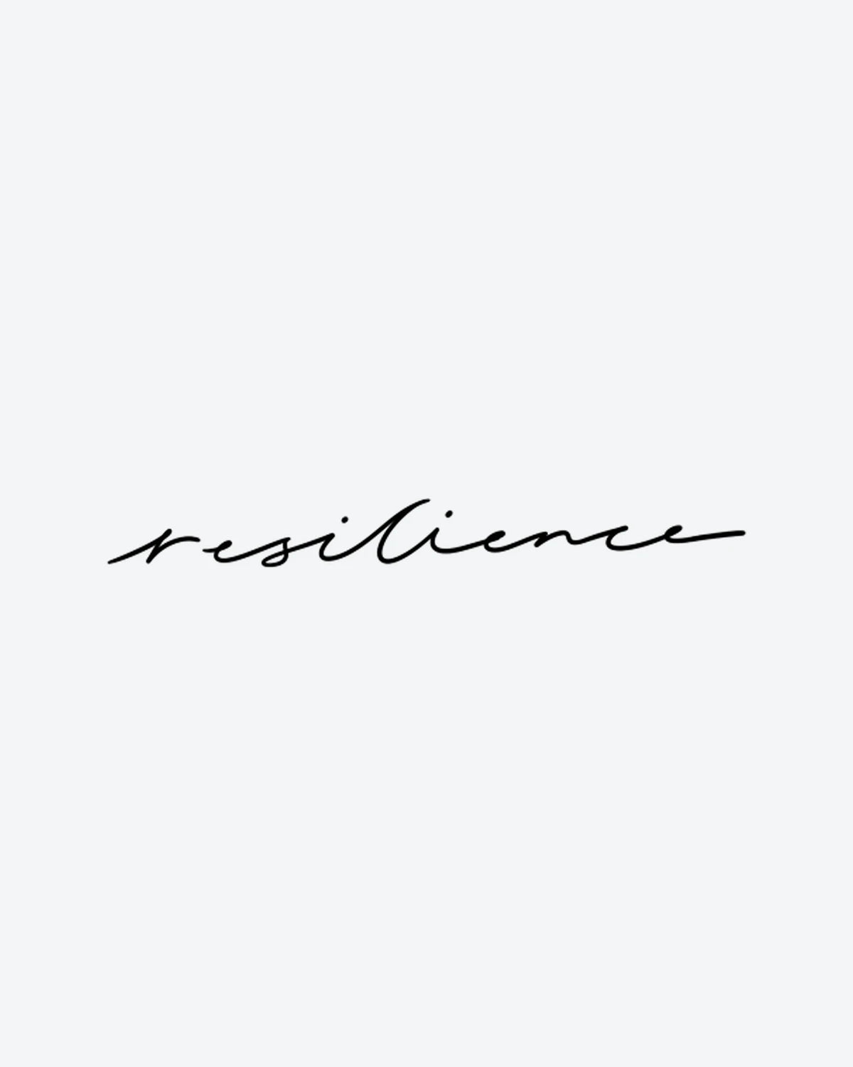 Resilience semi-permanent tattoo design by INKY – Fine Line illustration, 2 x 2 in (4x4 cm), available at inkytatt.com