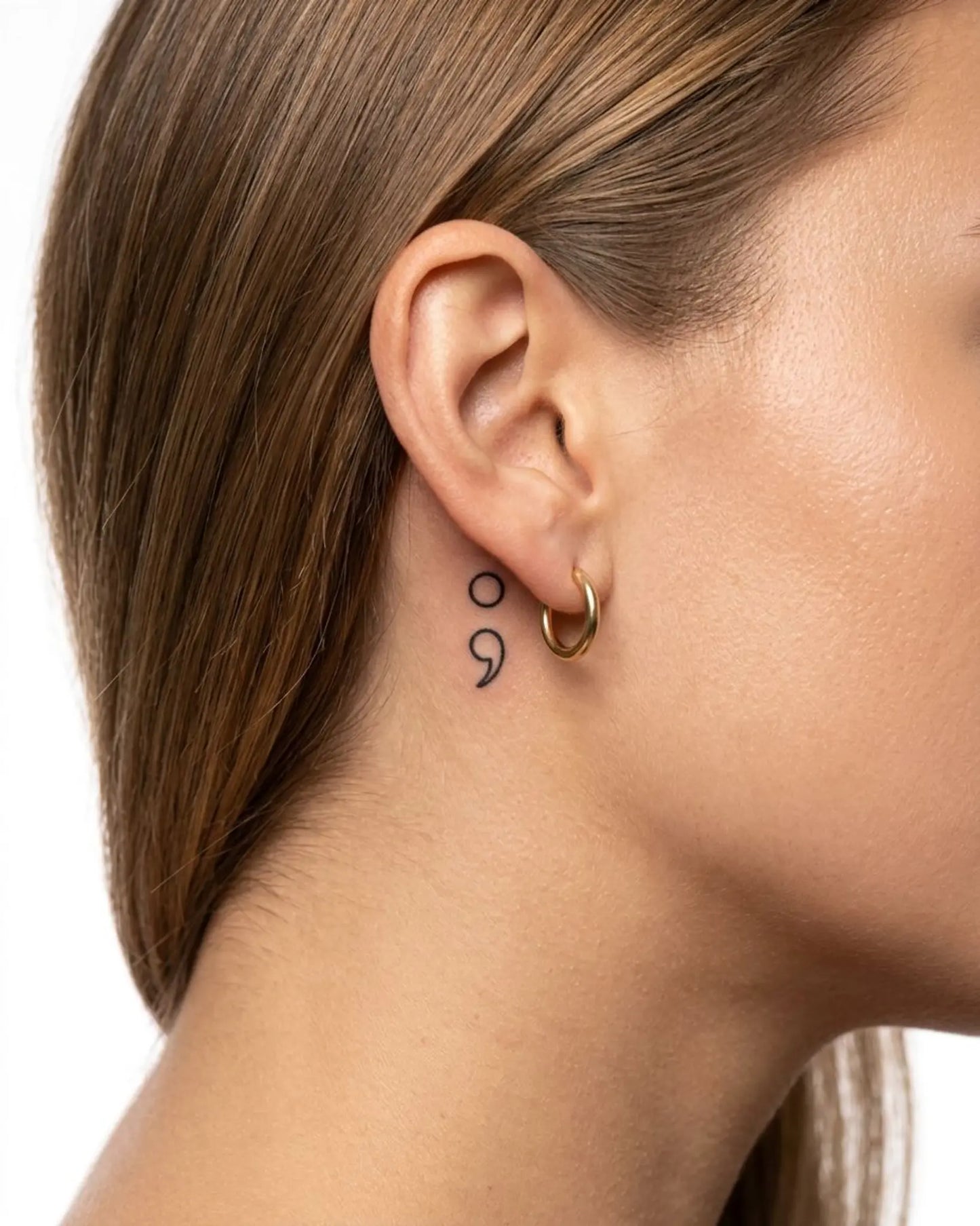 INKY My Story semi-permanent tattoo applied on a woman – 0.5 x 0.5 in (1x1 cm) design, realistic ink look, lasts 10 days