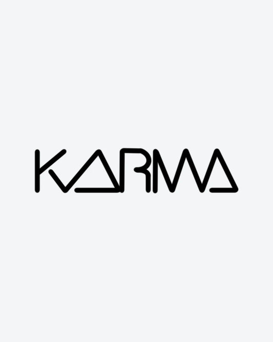 KARMA semi-permanent tattoo design by INKY – Geometric, Lines illustration, 2 x 2 in (4x4 cm), available at inkytatt.com