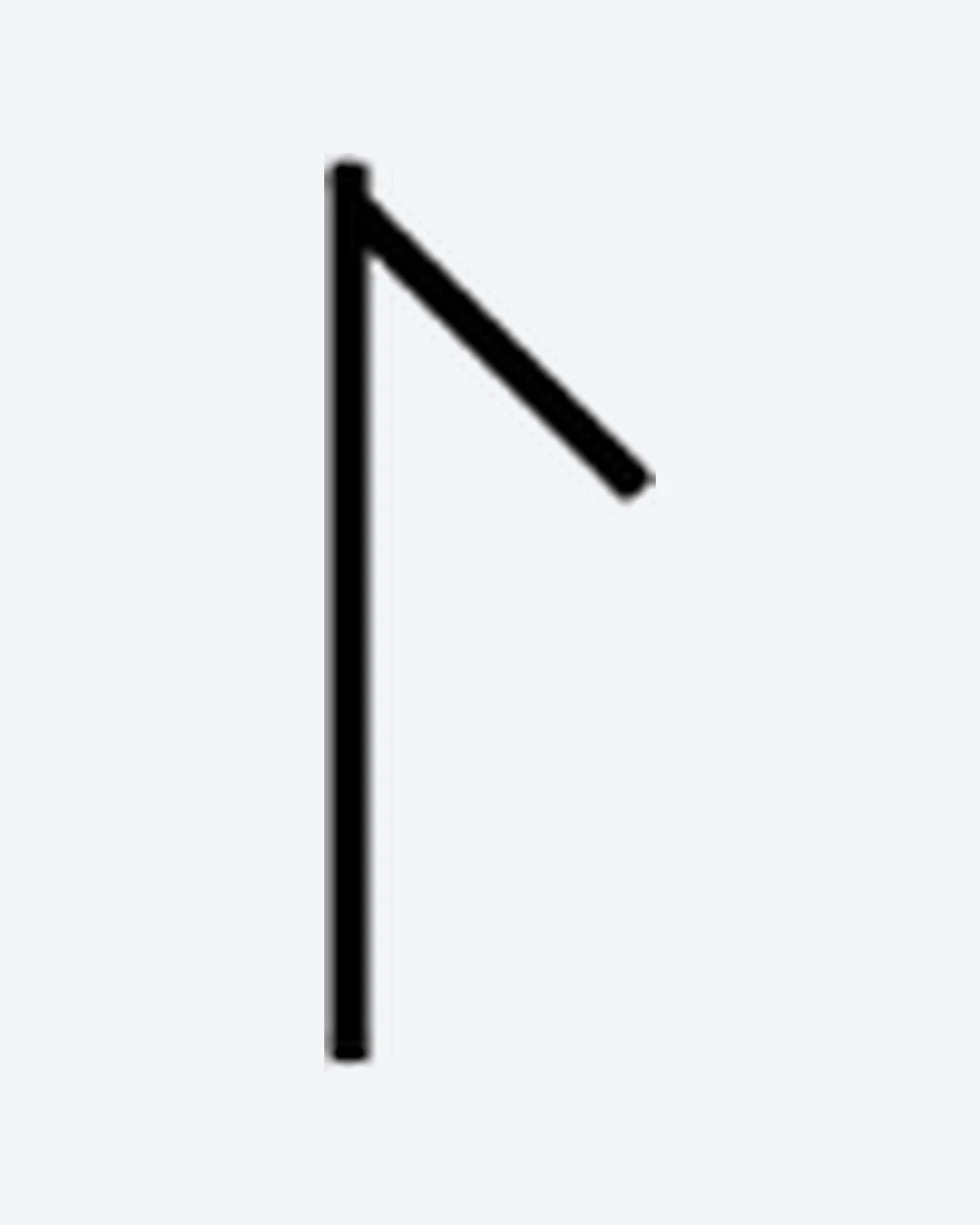 Nordic Rune 2 semi-permanent tattoo design by INKY – Fine Line, Geometric illustration, 0.5 x 0.5 in (1x1 cm), available at inkytatt.com