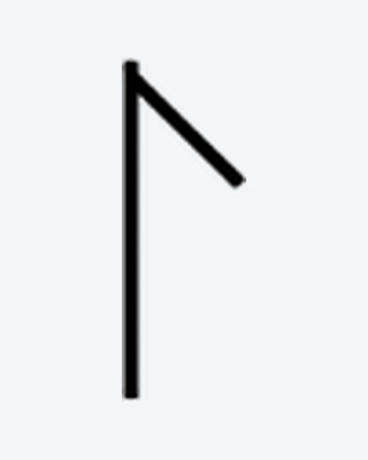 Nordic Rune 2 semi-permanent tattoo design by INKY – Fine Line, Geometric illustration, 0.5 x 0.5 in (1x1 cm), available at inkytatt.com