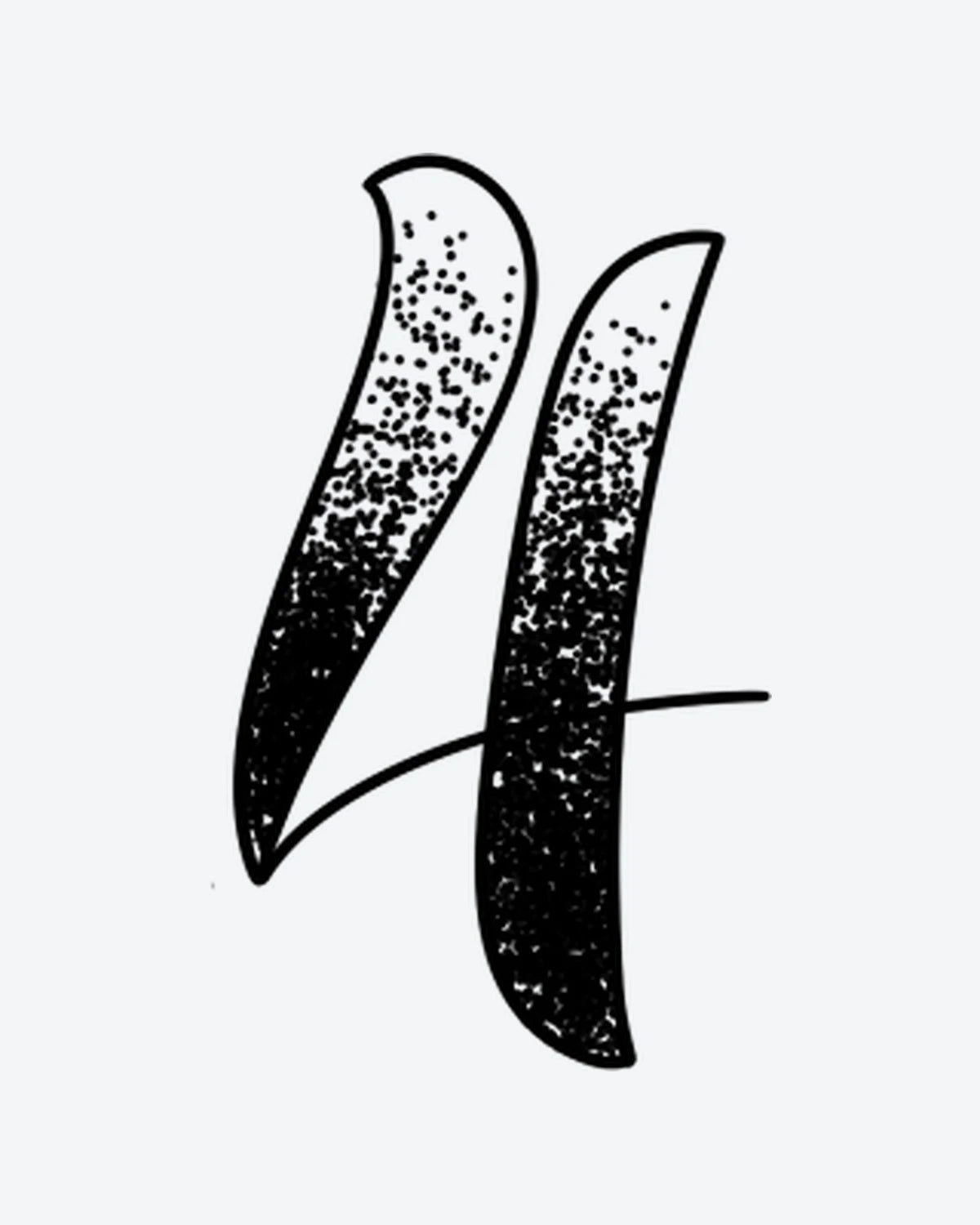 Stipple Four semi-permanent tattoo design by INKY – Dotwork illustration, 0.5 x 0.5 in (1x1 cm), available at inkytatt.com