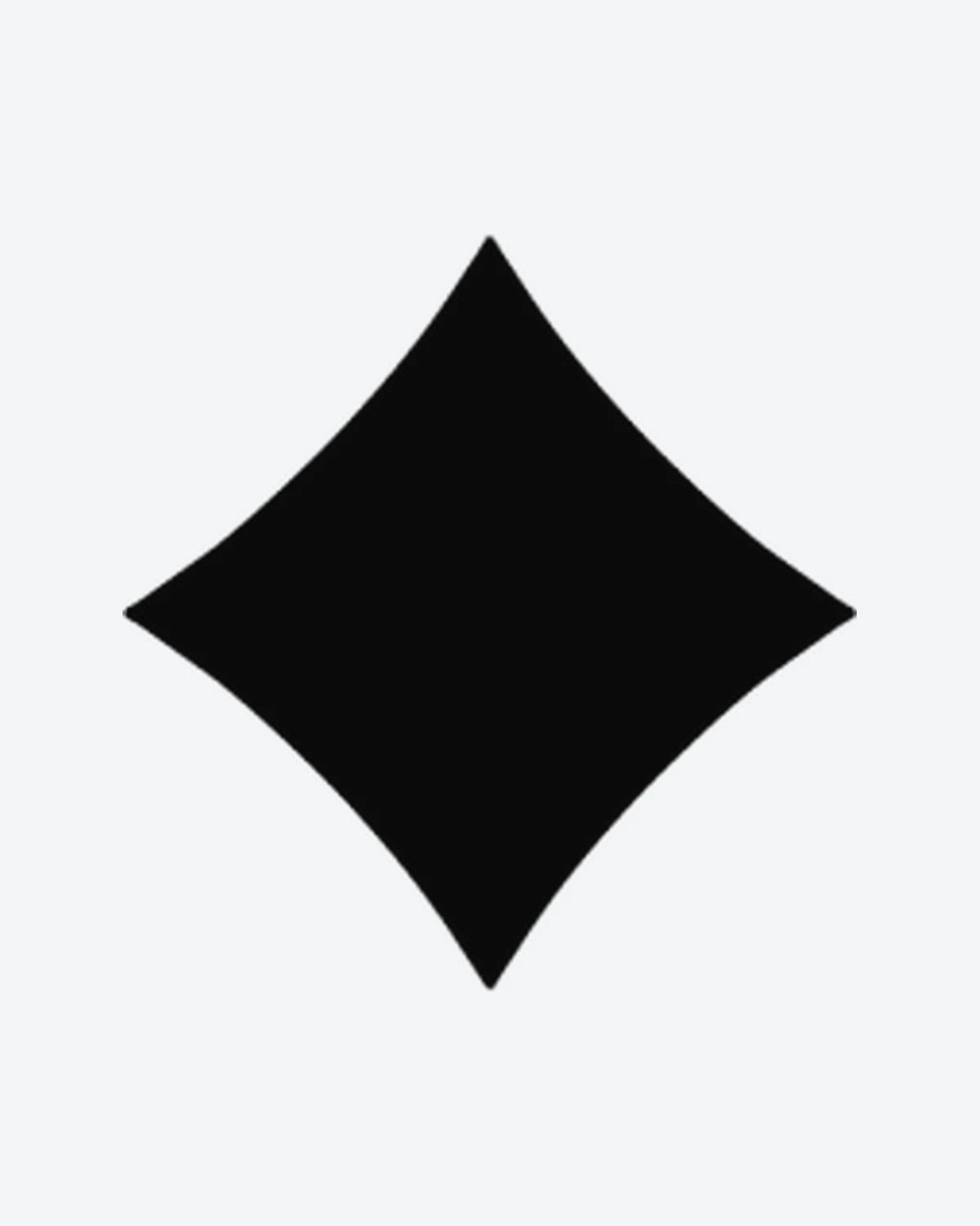 Diamond semi-permanent tattoo design by INKY – Diamond, Geometric illustration, 0.5 x 0.5 in (1x1 cm), available at inkytatt.com