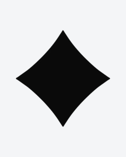 Diamond semi-permanent tattoo design by INKY – Diamond, Geometric illustration, 0.5 x 0.5 in (1x1 cm), available at inkytatt.com