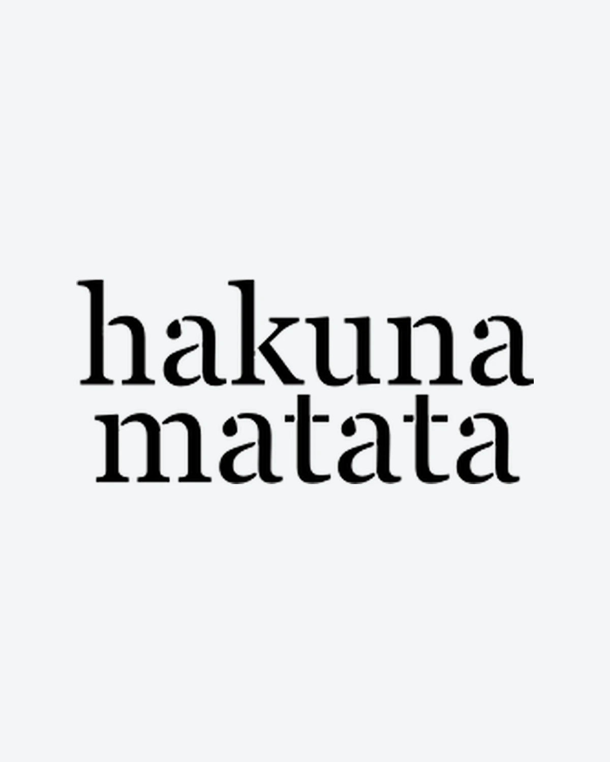 Hakuna Matata semi-permanent tattoo design by INKY – Lines illustration, 2 x 2 in (4x4 cm), available at inkytatt.com