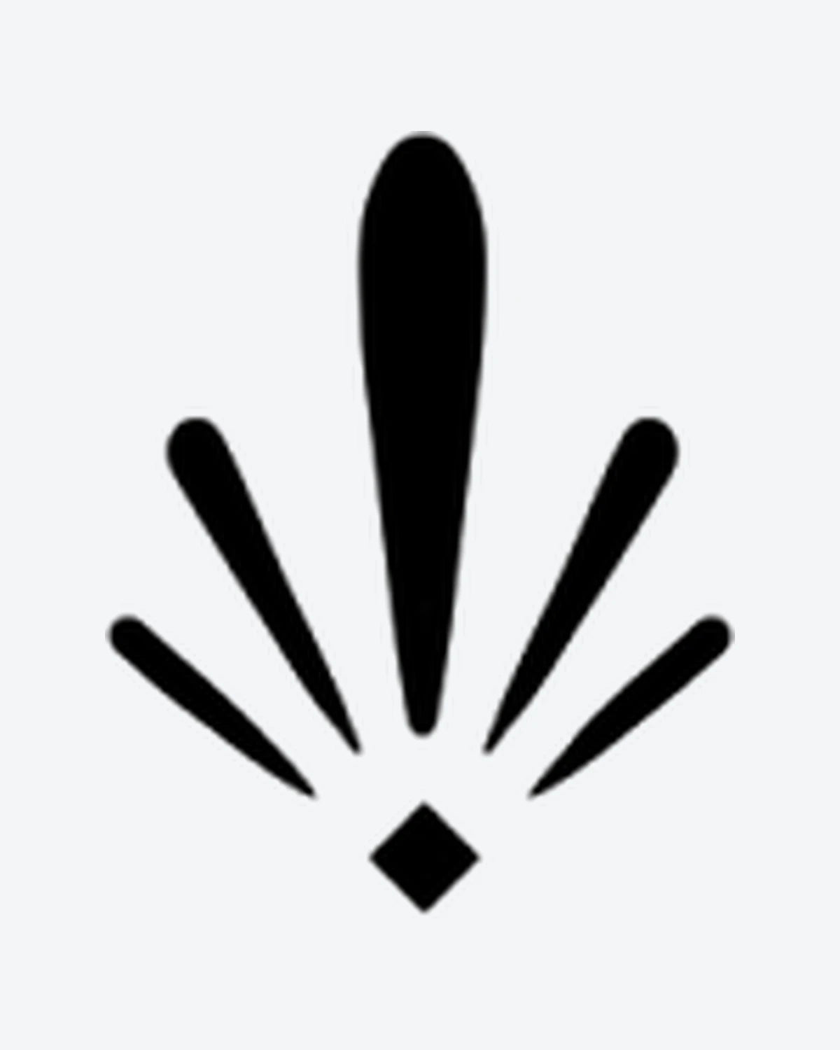 Art Deco Burs semi-permanent tattoo design by INKY – Diamond illustration, 0.5 x 0.5 in (1x1 cm), available at inkytatt.com