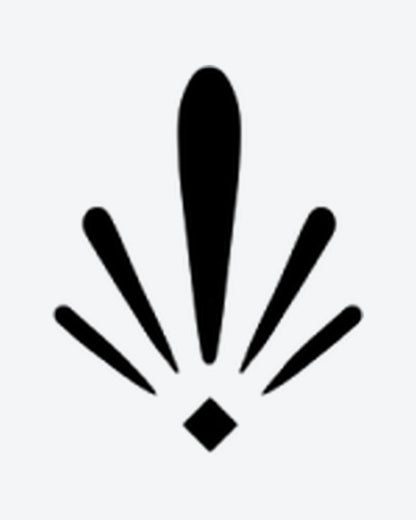 Art Deco Burs semi-permanent tattoo design by INKY – Diamond illustration, 0.5 x 0.5 in (1x1 cm), available at inkytatt.com