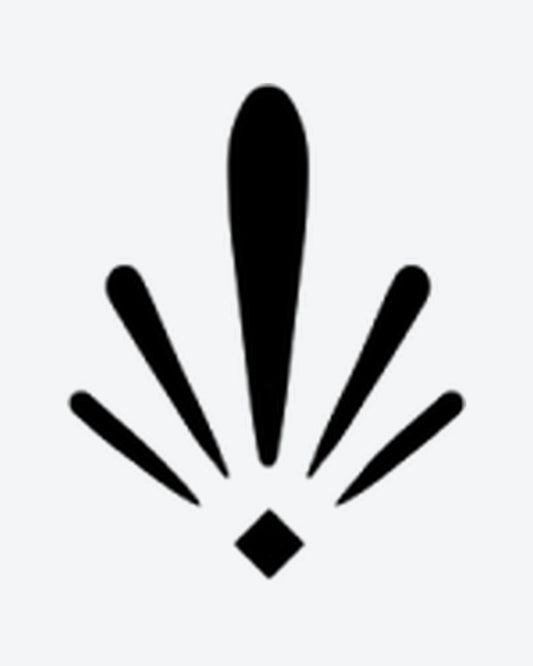 Art Deco Burs semi-permanent tattoo design by INKY – Diamond illustration, 0.5 x 0.5 in (1x1 cm), available at inkytatt.com