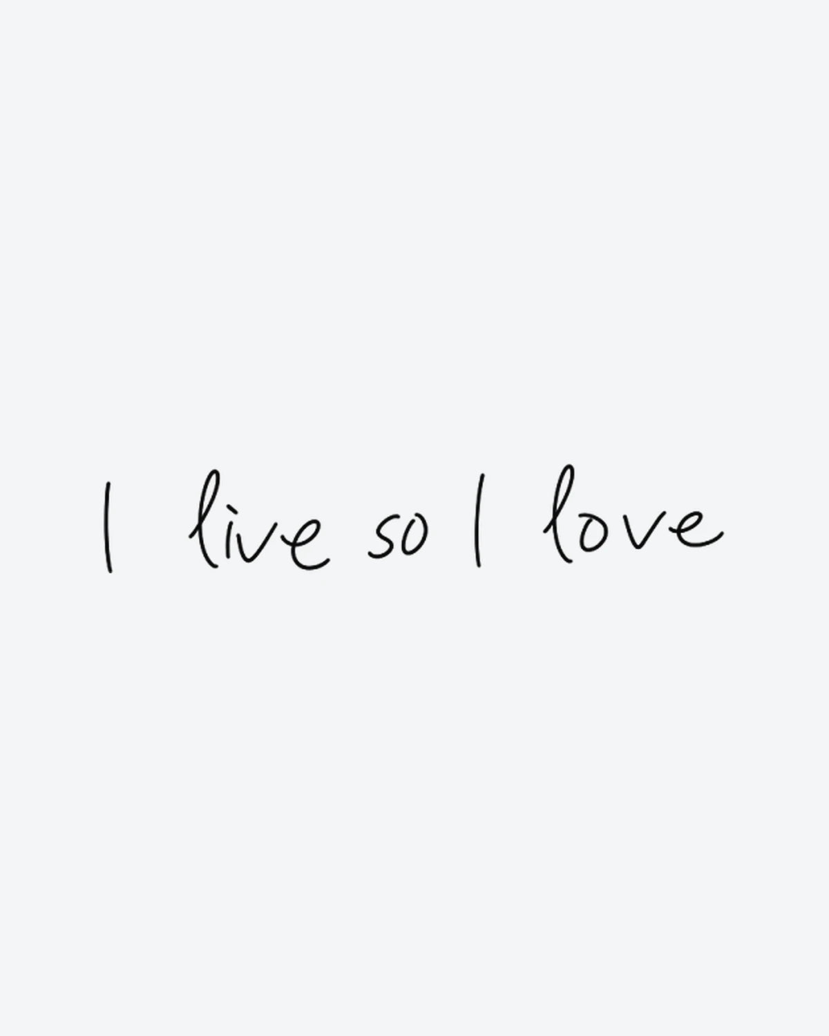 Live & Love semi-permanent tattoo design by INKY – Fine Line illustration, 2 x 4 in (6x10 cm), available at inkytatt.com