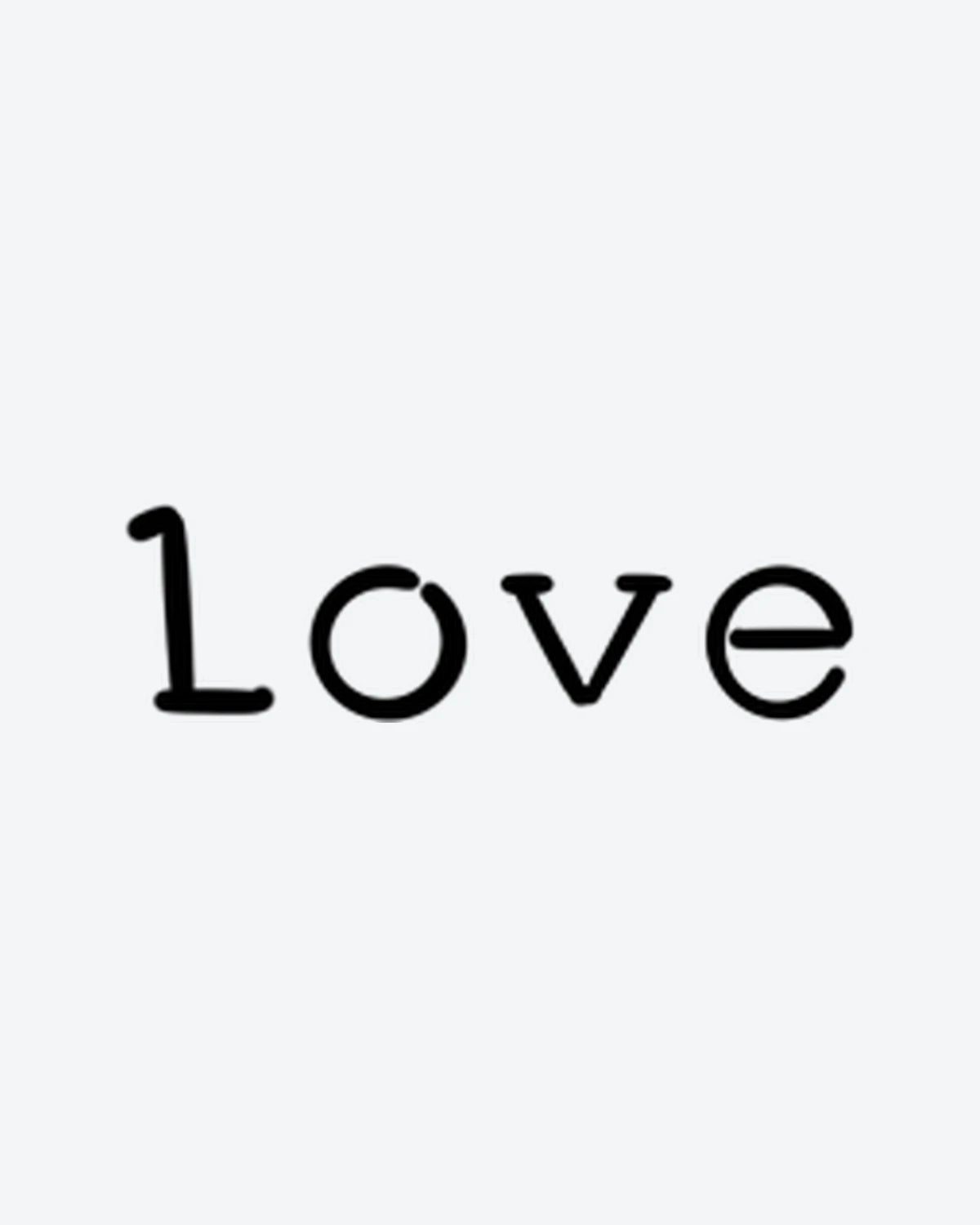 Love semi-permanent tattoo design by INKY – Love illustration, 2 x 2 in (4x4 cm), available at inkytatt.com