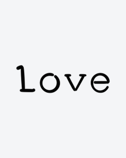 Love semi-permanent tattoo design by INKY – Love illustration, 2 x 2 in (4x4 cm), available at inkytatt.com