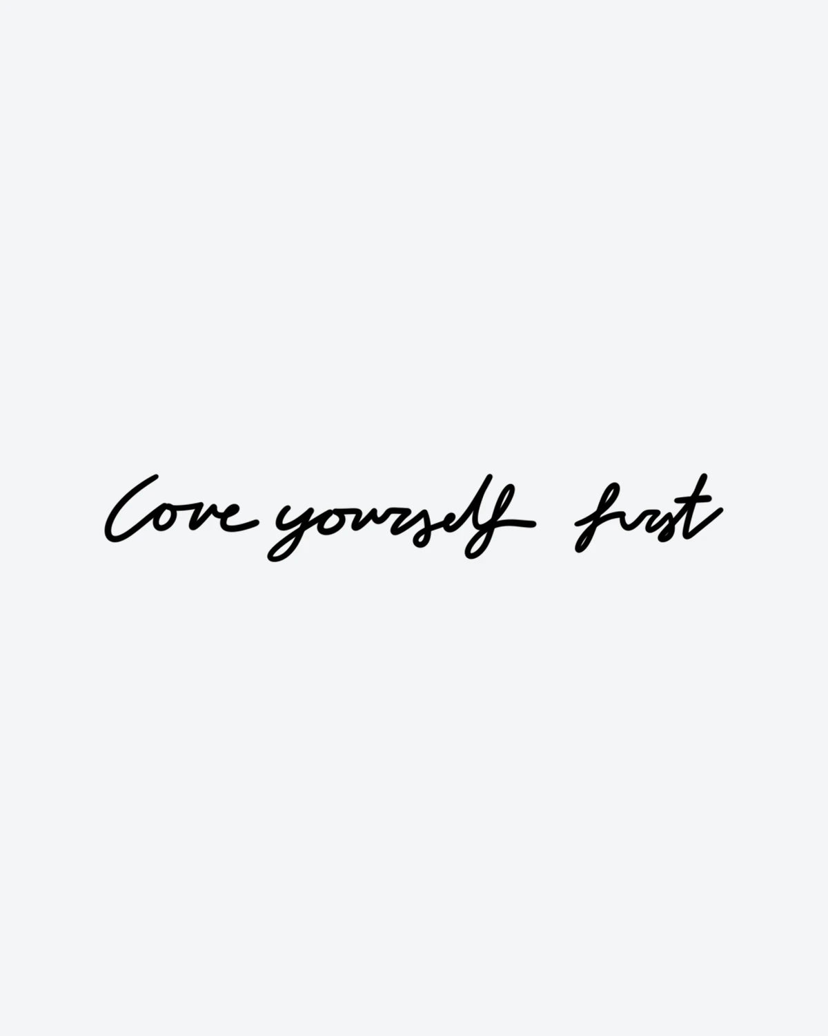 Love First 2 semi-permanent tattoo design by INKY – Love First 2 illustration, 2 x 4 in (6x10 cm), available at inkytatt.com