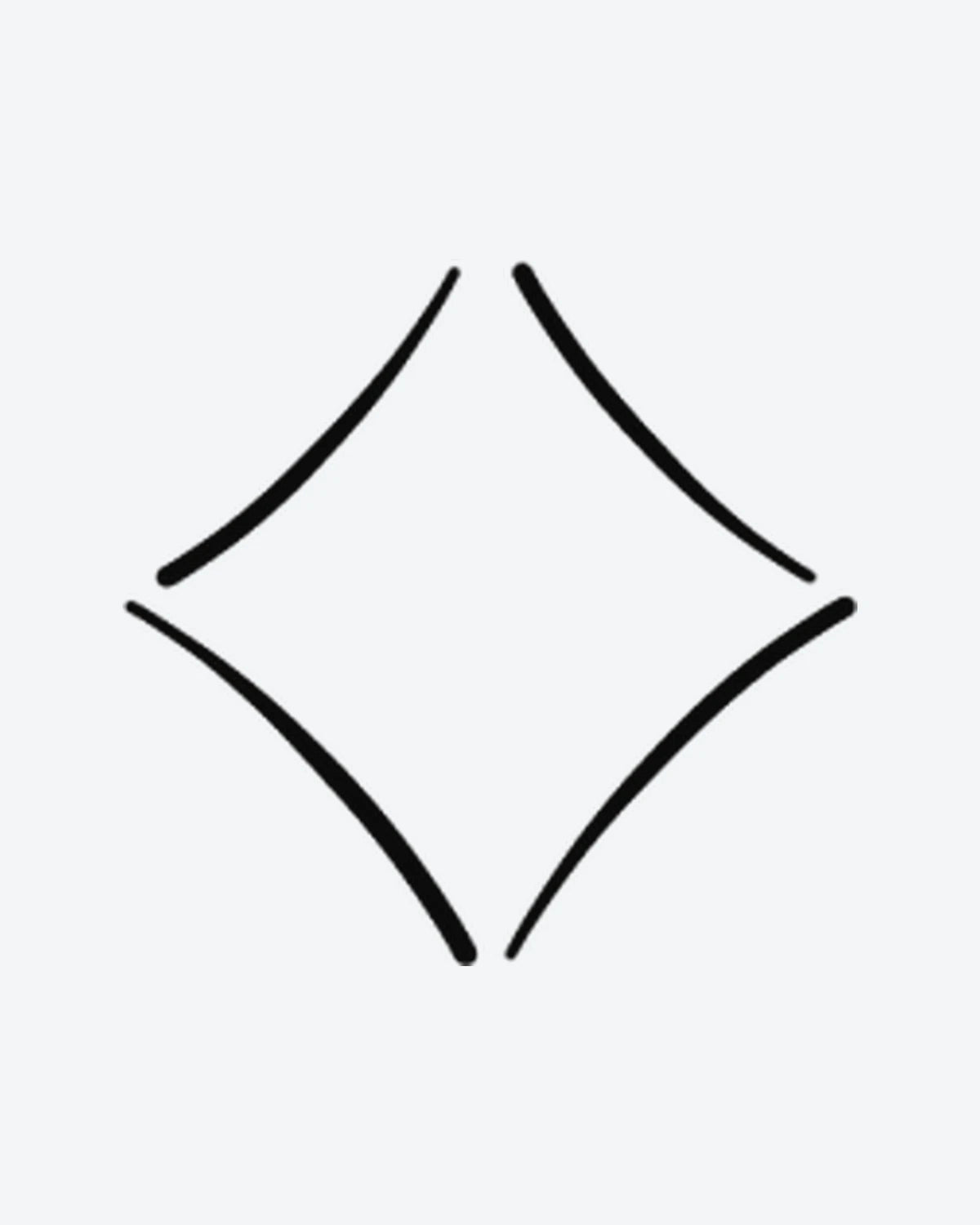 Star Shard semi-permanent tattoo design by INKY – Fine Line, Star, Diamond, Geometric, Lines illustration, 0.5 x 0.5 in (1x1 cm), available at inkytatt.com