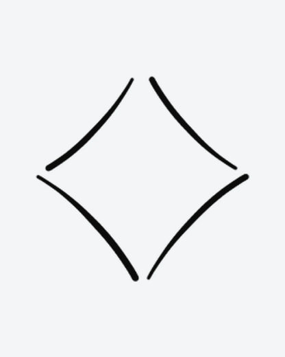 Star Shard semi-permanent tattoo design by INKY – Fine Line, Star, Diamond, Geometric, Lines illustration, 0.5 x 0.5 in (1x1 cm), available at inkytatt.com