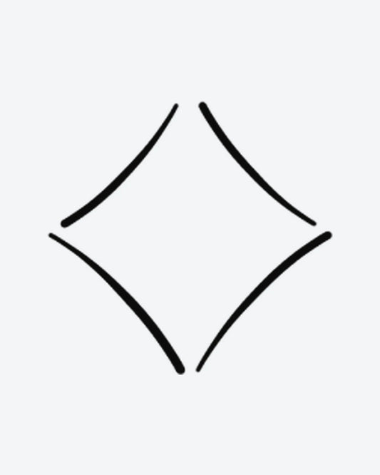 Star Shard semi-permanent tattoo design by INKY – Fine Line, Star, Diamond, Geometric, Lines illustration, 0.5 x 0.5 in (1x1 cm), available at inkytatt.com