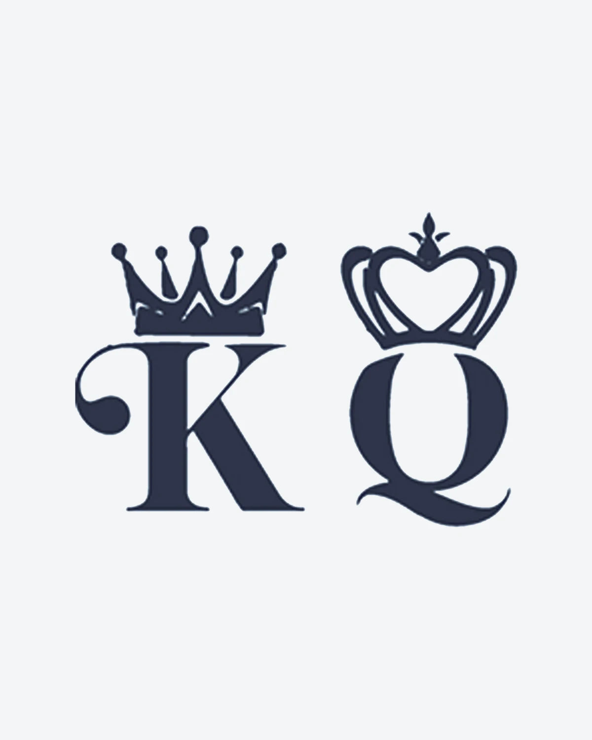 K&Q Crowns semi-permanent tattoo design by INKY – Heart, Crown illustration, 2 x 2 in (4x4 cm), available at inkytatt.com